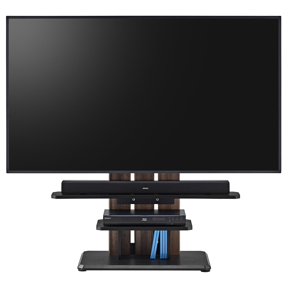 【エンタメ機能集約】テレビだけでなく、サウンドバーやレコーダーもスマートに収納。一台で完結する快適なメディア空間を実現します。