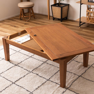 【一年中使える万能性】天板を外せばこたつとして、閉めればスタイリッシュなセンターテーブルとして活躍します。