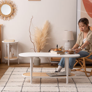 【軽やか、ラタン調デザイン】お部屋に軽やかな印象を与えるラタン調のデザインは、リゾートテイストやナチュラルなインテリアとの相性も抜群で、シリーズで揃えれば、統一感のあるお洒落な空間が叶います。