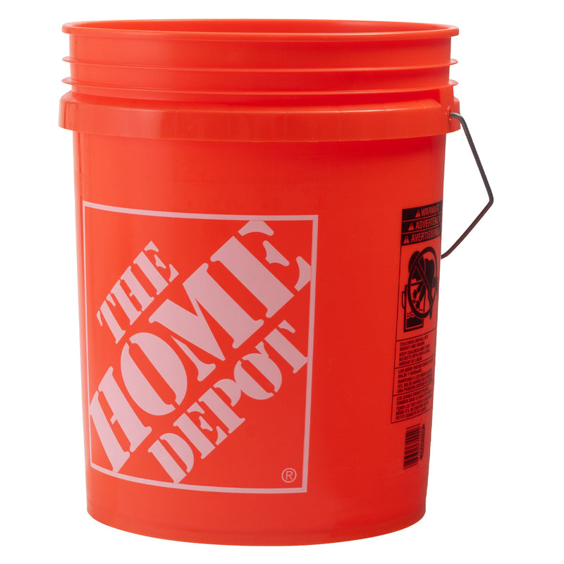 【ホームセンターの象徴カラー】おなじみ「The Home Depot」の鮮やかなオレンジバケツで、ガーデニングやDIY作業がもっと楽しく。
