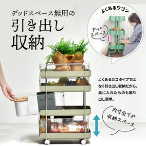 【空間を最大限に活かす、デッドスペースゼロ設計】引き出しタイプだから、奥までしっかり収納。無駄なく使えます。