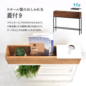 【自由自在な蓋の活用法】スチール製の蓋は、小物を置いたり、高さを変えてディスプレイを楽しんだり、多用途に使えます。