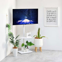 棚付きテレビスタンド HASE（W425-495×D310-375×H1285-1385）