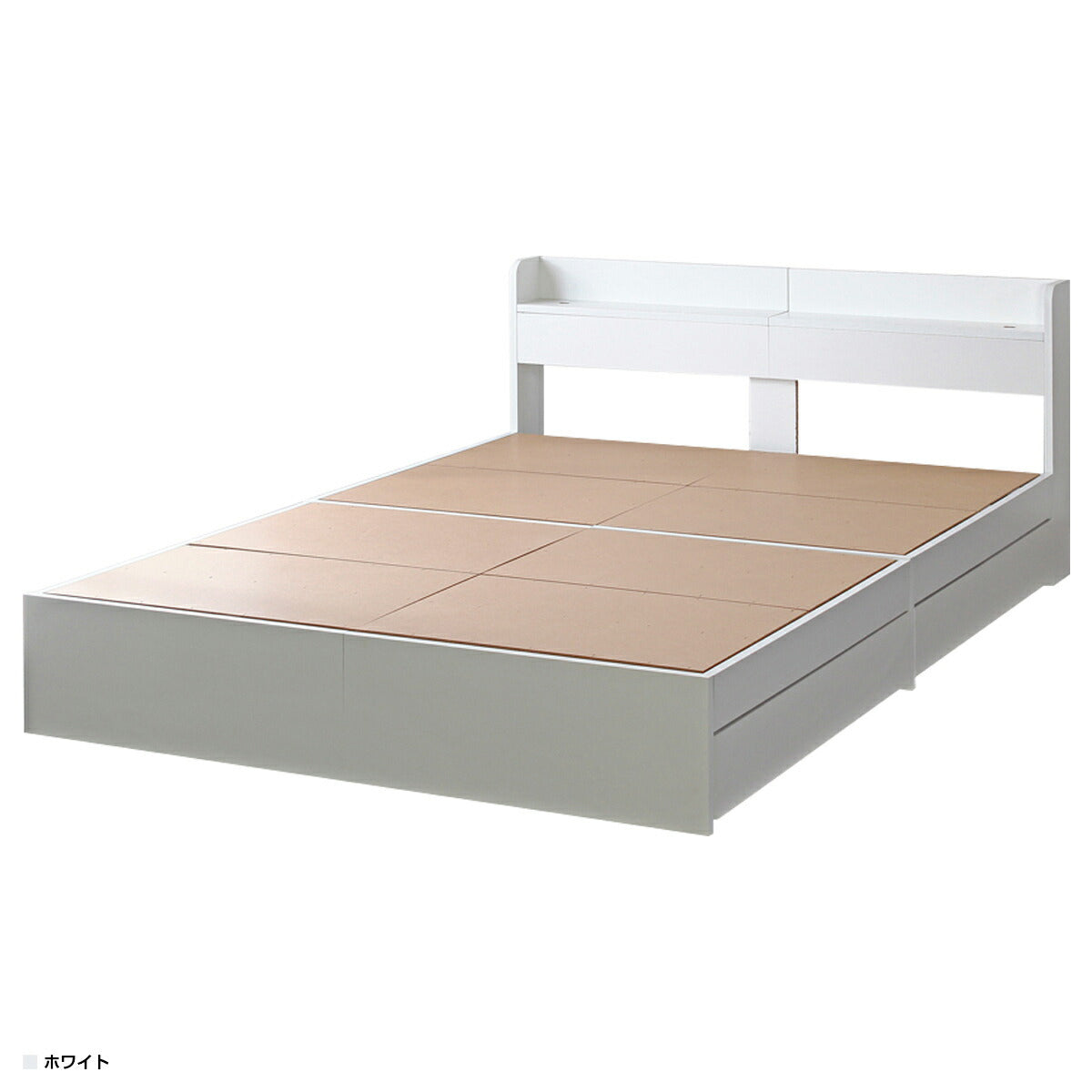 【理想の寝室をデザイン】シンプルなホワイトフレームは、お好みのマットレスや寝具で表情を変え、あなただけの空間へ。
