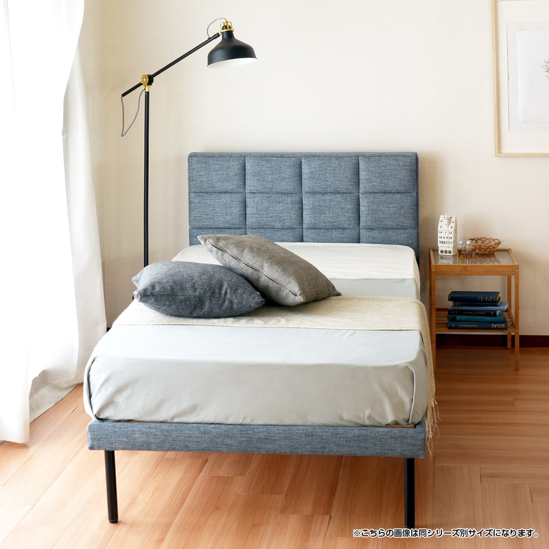 【洗練されたデザイン】お部屋に自然と溶け込むシンプルながらも存在感のあるファブリックベッドです。