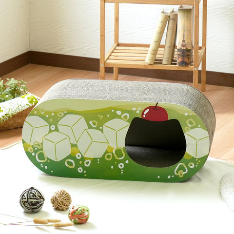 猫用段ボール爪とぎ ポップ（W580×D252×H253）