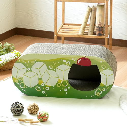 猫用段ボール爪とぎ ポップ（W580×D252×H253）