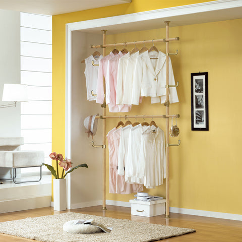 ドリームハンガー ポールハンガーラック（W1000-1700×D100×H1550-2550）
