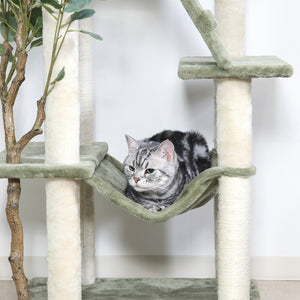 【ゆらゆらハンモック】柔らかなハンモックに包まれて、猫ちゃんが至福のお昼寝を楽しめます。