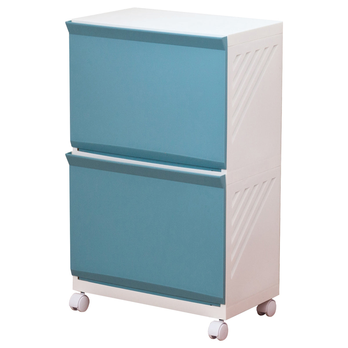 【爽やかカラーで清潔感】清潔感あふれるブルーは、ランドリールームを明るく彩ります。