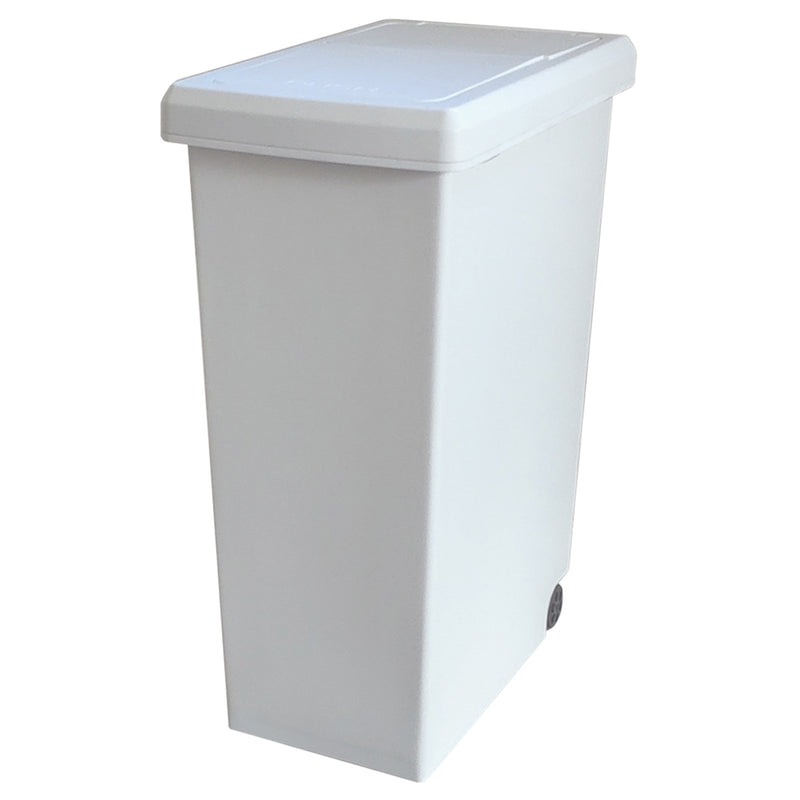 【清潔感あふれるホワイト】どんな空間にも馴染む、シンプルで美しいデザインのゴミ箱です。