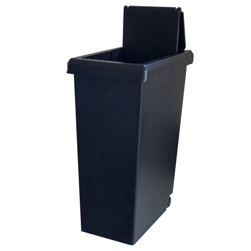 【スムーズな開閉】ワンタッチでサッと開くスライド式で、ゴミ捨てがより快適に。