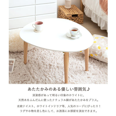 折りたたみ楕円形テーブル（W750×D650×H370）