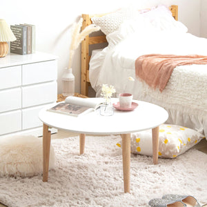 【ワンルームにも最適なサイズ】
直径75cmのコンパクトなサイズ感は、リビングだけでなく一人暮らしのお部屋にもぴったり収まります。