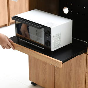 【スムーズな動作でストレスフリー】重い家電も軽々と引き出せるレール付きで、毎日の家事をサポートします。