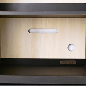 【家電と収納を両立】通気性の良いオープン棚と電源確保で、使用頻度の高い家電を快適に使える、まさにキッチンにぴったりの設計です。