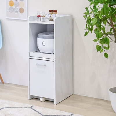 ちょっとした隙間や収納スペースにお困りの方にぴったりな、スリムタイプの家電収納家具。高さ90cmタイプ。