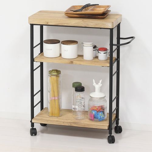 アート オープン3段ワゴン（W620×D250×H720）