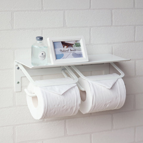 アイアントイレットペーパーホルダー アベル ダブルタイプ（W300×120×H97）