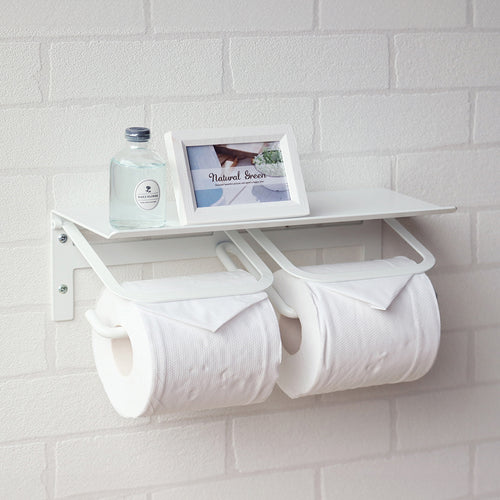 アイアントイレットペーパーホルダー アベル ダブルタイプ（W300×120×H97）