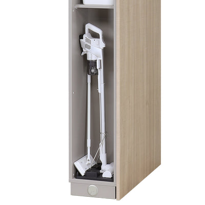 コードレススティック掃除機の置き場に困らないスマートな収納設計。