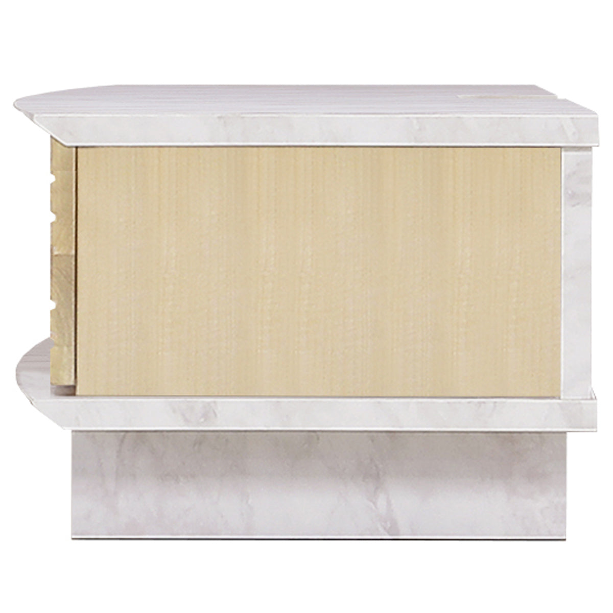 【緩やかな曲線美】優雅なラウンド形状が、お部屋に柔らかな印象と奥行きを与えます。