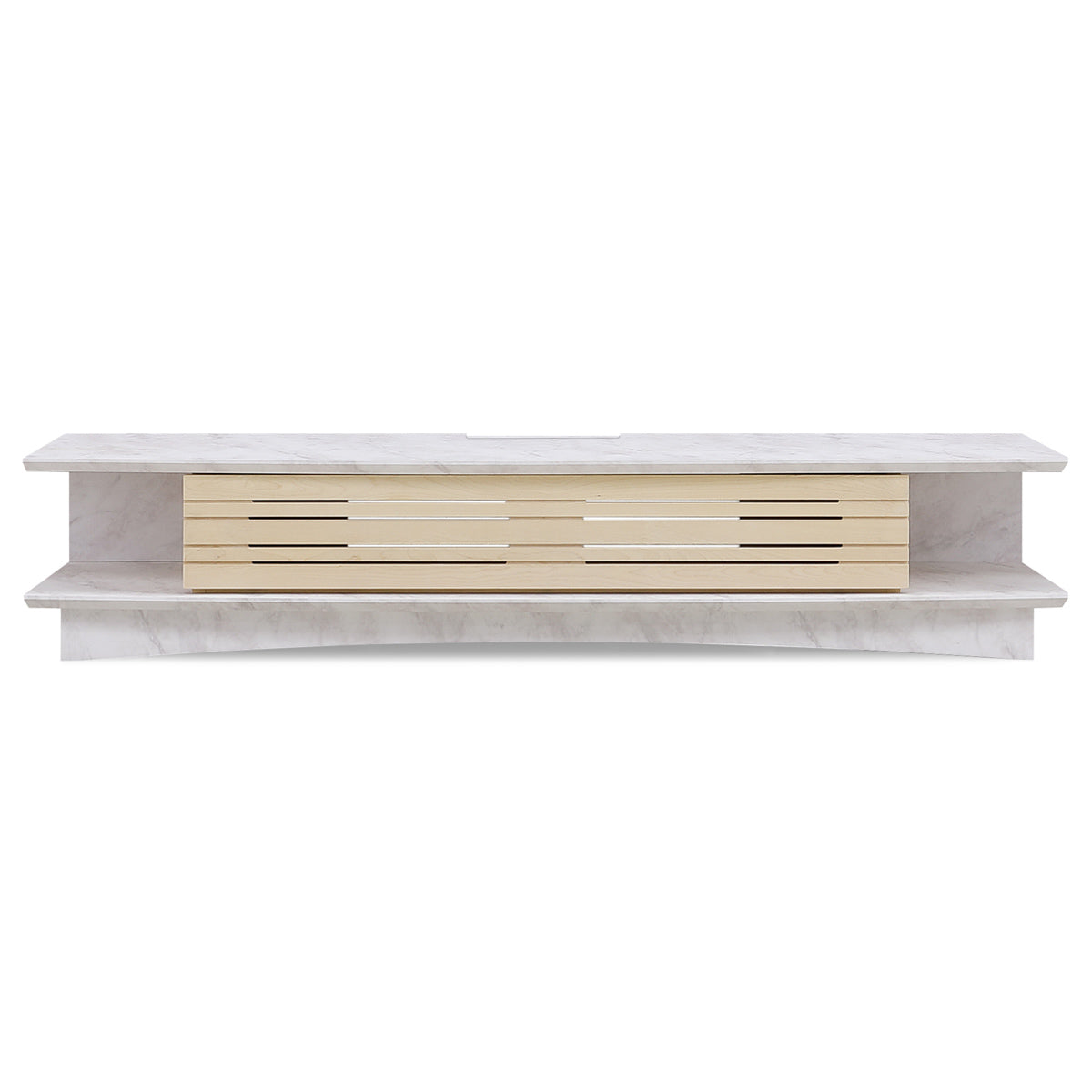 【優美な曲線美】緩やかなラウンド形状が圧迫感を軽減し、空間に柔らかな印象を与えます。