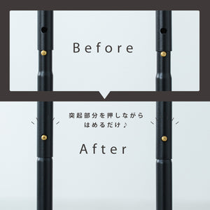 【工具いらずの簡単組み立て】パーツを差し込んでカチッとはめるだけなので、組み立てが苦手な方でも、届いてすぐに使い始められる手軽さが魅力です。
