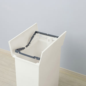 【袋を見せない工夫】内側の袋止めリングで、生活感が出やすいゴミ袋を隠してスッキリ見せます。