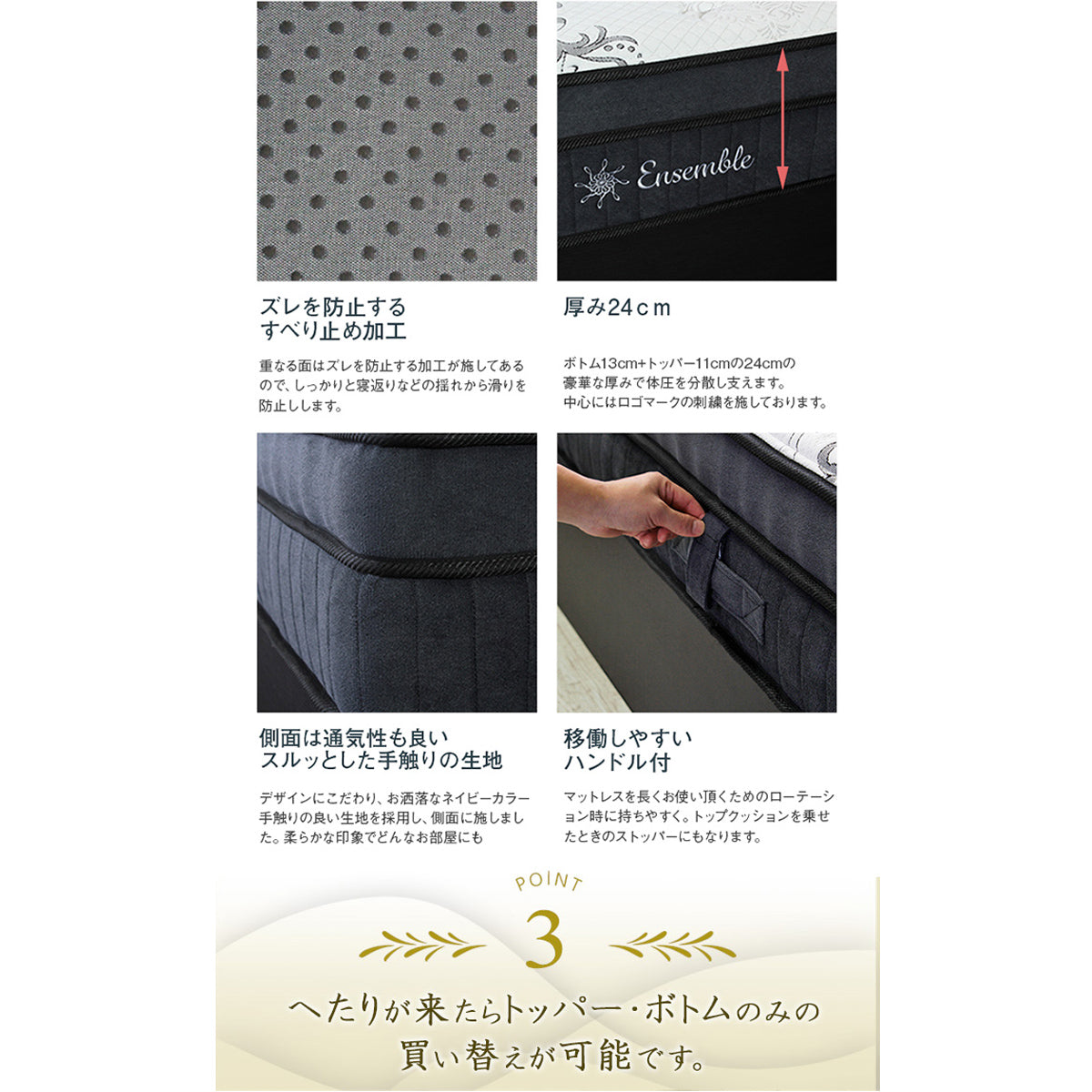 【細部まで妥協なし】耐久性や利便性、そしてメンテナンス性まで、長く愛用いただくための工夫が凝縮されています。