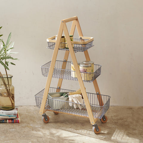 リヴ キャリーバスケットワゴンM（W355×D545×H865）
