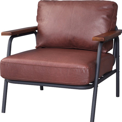 ヴィンテージ感溢れるデザインと、座面にポケットコイルが使用されているため座り心地も申し分ない1人掛けソファです。