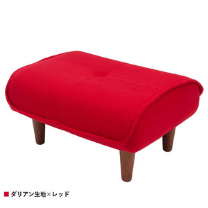 【気分を上げる、主役級スツール】鮮やかなダリアンレッドがお部屋の主役となり、ポケットコイルが生む快適な座り心地で、気分まで明るくしてくれます。