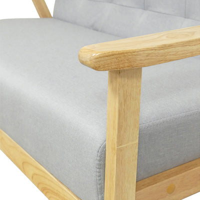 【シンプルなデザイン】温もりを感じる木製フレームのお洒落で、シンプルなデザインのオスロの1Pソファです。