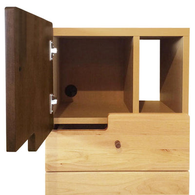 【隠して収納できる】ボックス型収納部分は、扉付きですので、隠して収納できます。