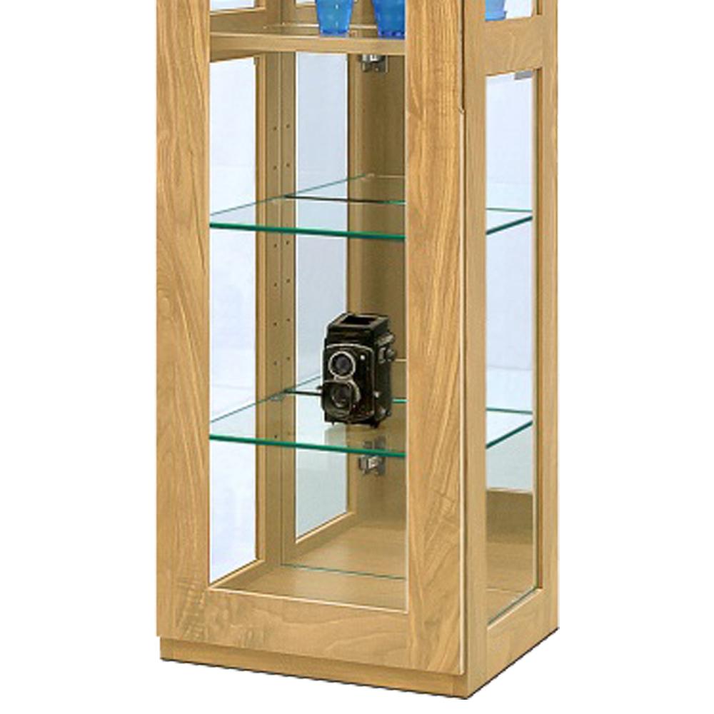 【天然木の温もりと洗練されたデザイン】ホワイトオーク無垢材とガラスの組み合わせが、置くもの全てを美しく引き立てます。